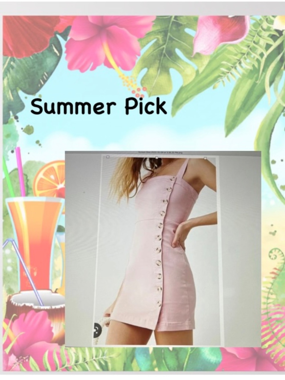 Forever 21 Denim Mini Dress/Pink/Size LARGE